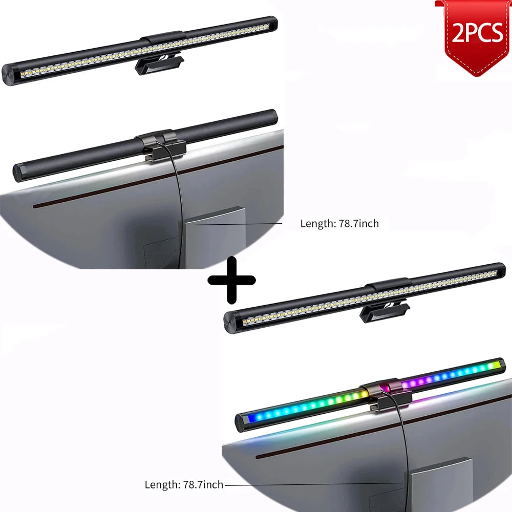 Screen Computer Light Bar LED Monitor Light Bar Computer Screen Hanging Lights RGB Atmosphere Ta ...