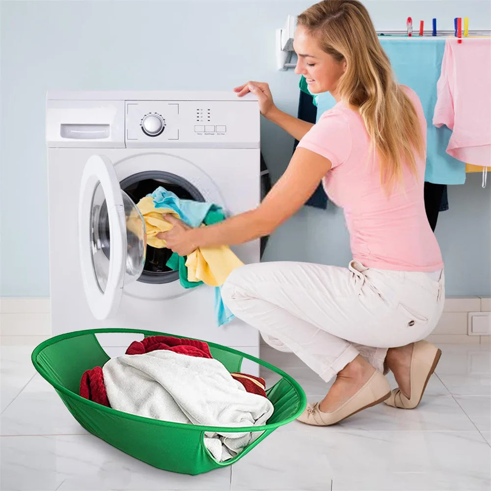 1pcs Foldable Dirty Clothes Basket For Household Use Portable Storage Pop-up Laundry Storage Basket