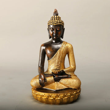 1pc Of Golden Southeast Asian Buddha Statue, Plate FromLotus Platform, Buddha Statue Indoor Decoration, HomeDecor Room Decor