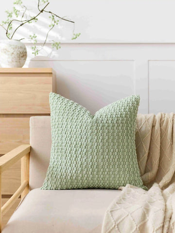 New 2025 Green Cushion Cover Striped 50x50CM Throw Pillow Cover Corduroy Boho Pillowcase for Sofa Living Room Decor Pillow Case