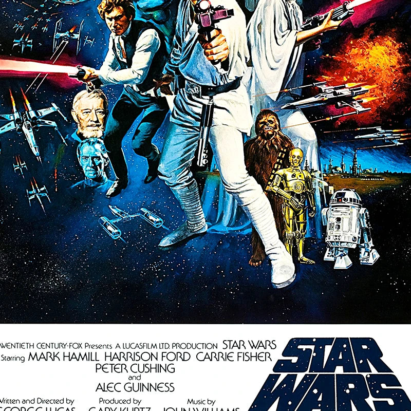 A New Hope 1977 Original Star Wars Movie Poster Art Print Science Fiction Vintage Film Canvas Painting Wall Pictures Home Decor