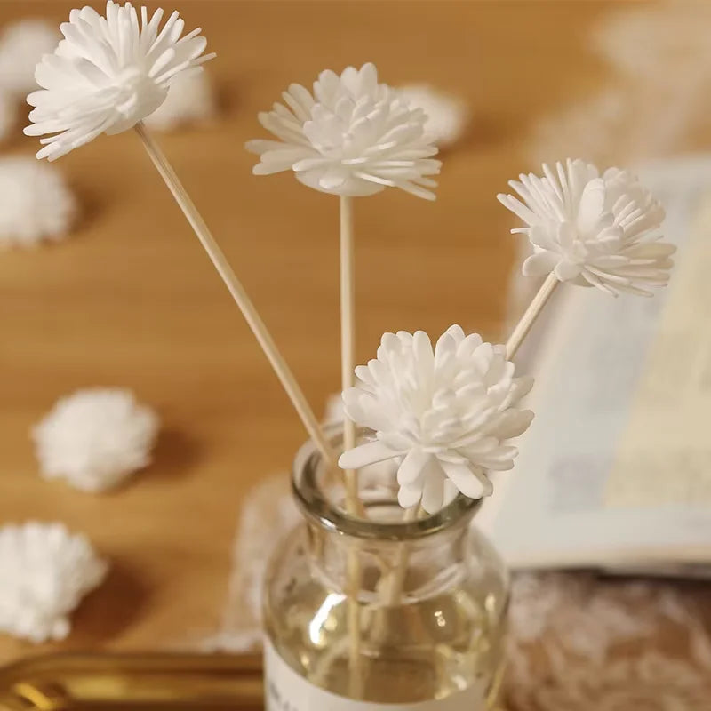 9PCS/lot Flower Aromatherapy Rattan No Fire Aroma Diffuser Sticks Home Living Room Aromatic Incense Supplies