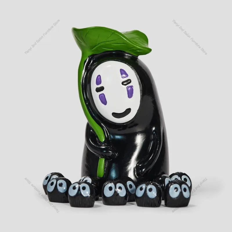 Japanese No-Face Anime Figure Mini Figurines Kawaii Modern Creativity Office Bookshelf Bedroom Balcony Creative Gift FYFM