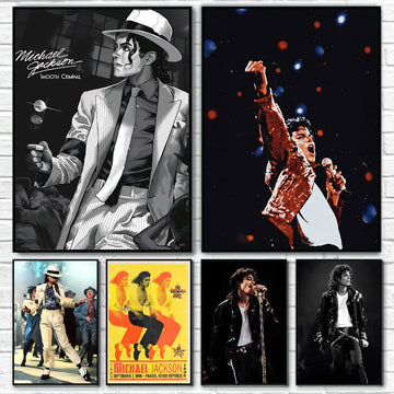 1PC Michael Jackson Poster Self-adhesive Art Waterproof Paper Sticker Coffee House Bar Room Wall Decor