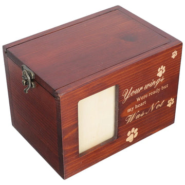 Pet Urn Cremation Box for Cats Acrylic Eco Friendly Durable Funeral Supply Photo Frame Suitable Hamsters Rabbits