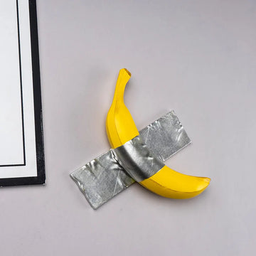 Resin Tape Banana Sculpture Wall Decoration Contemporary Art Modern Living Room Home Interior Decor Object Kitchen Bathroom Gift