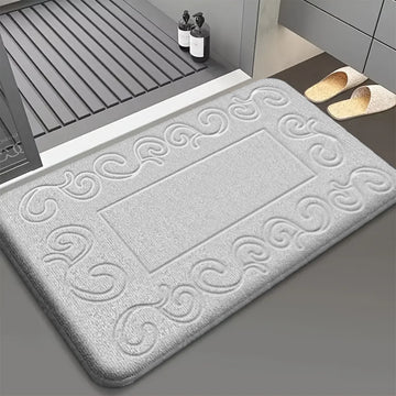 Thickened 1.2 cm sponge floor mat flannel bathroom absorbent mat door mat anti-slip mat carpet
